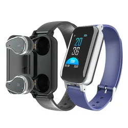 Fitness Smart Watch Ios Android Smartwatch T89 Mini 2 En 1 Reloj Inteligente Con Auricular Bluetooth Audifonos