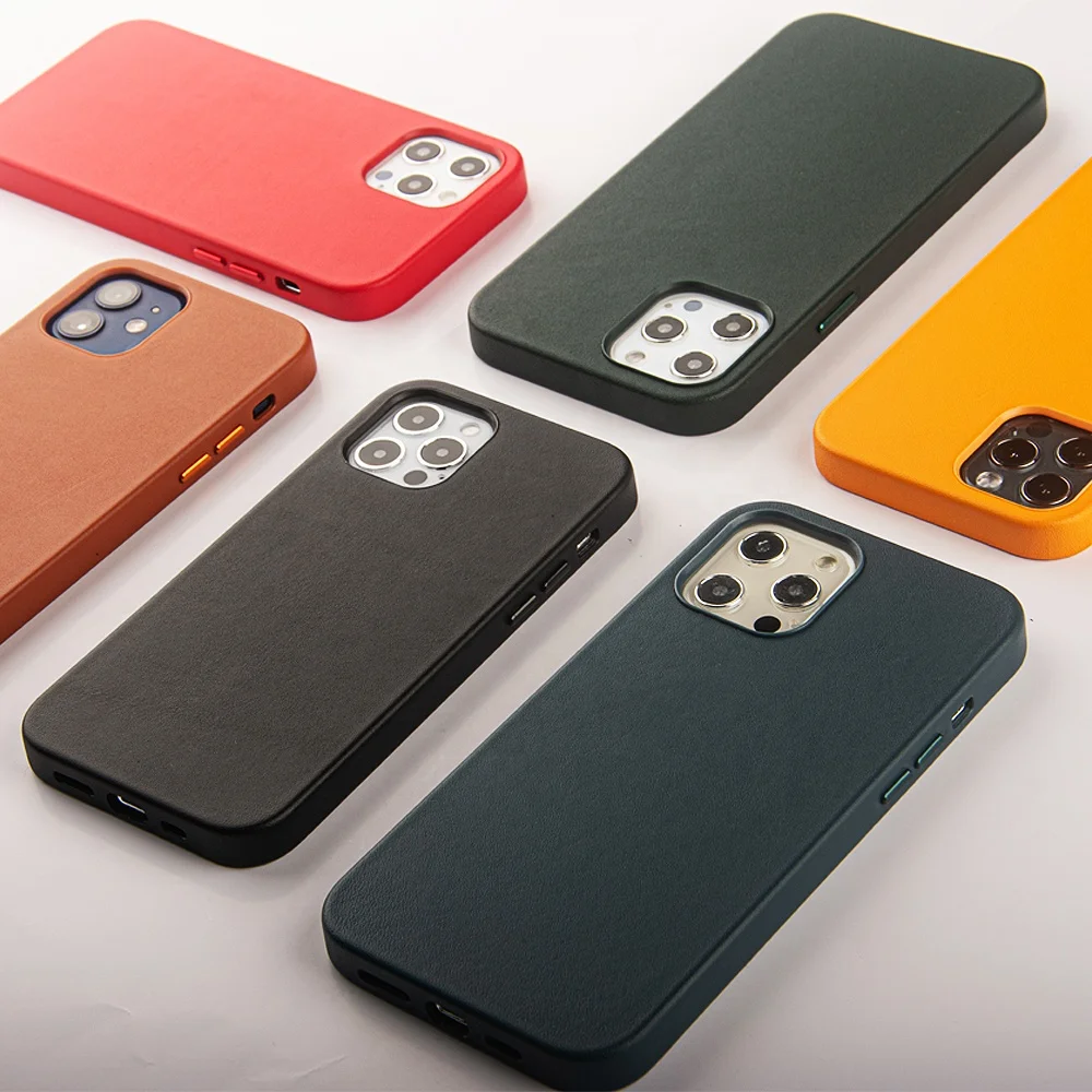 

Latest luxury shockproof genuine nappa leather mobile phone case cover for 12/11pro mini max, Many color available