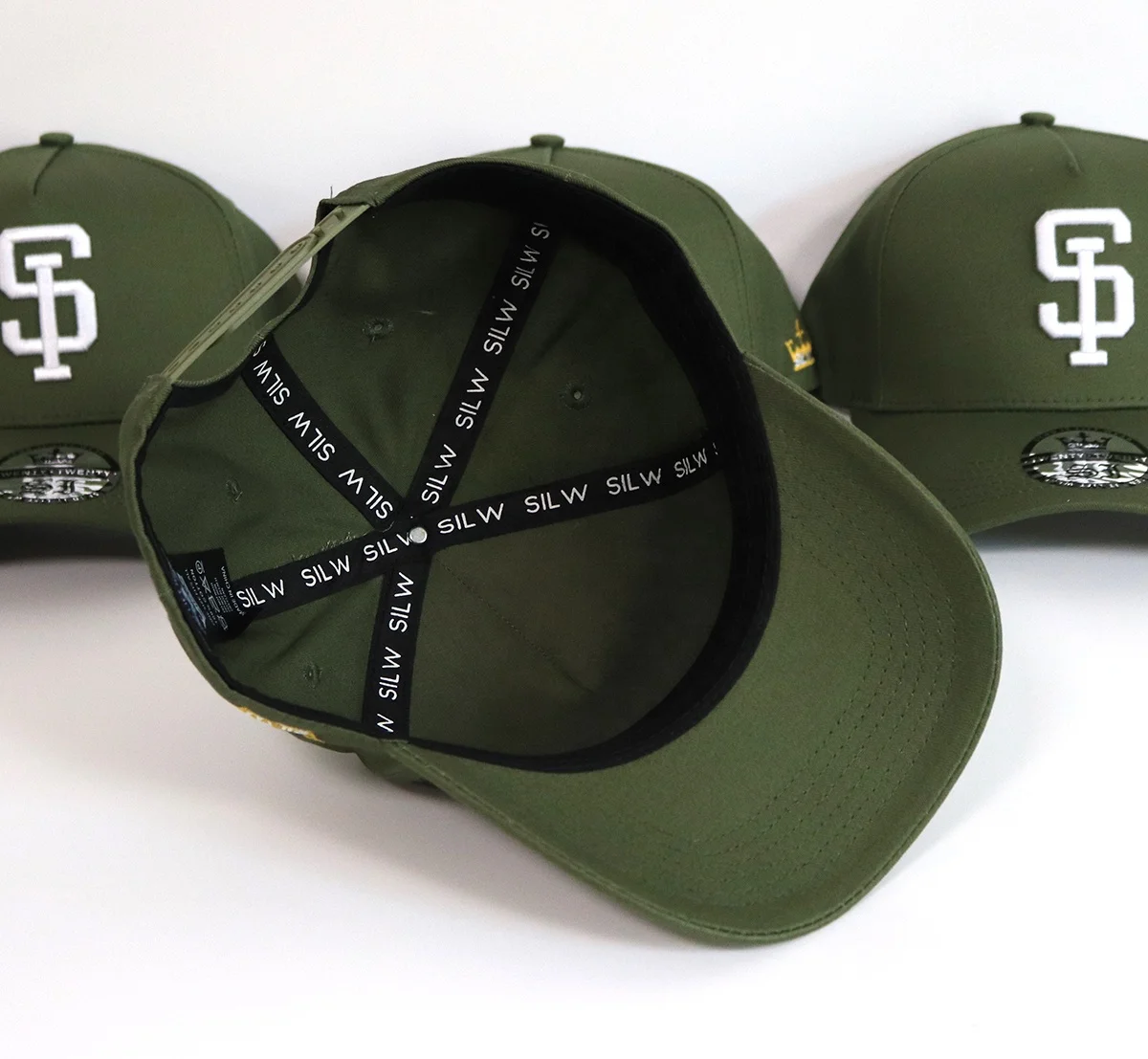 High Quality Wholesale Custom Made Curl Brim Structured Sports A Frame