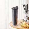 Wholesale BPA Free mug powder coated paper Insert 600ml 450ml custom coffee plastic double walled tumbler with flip lid