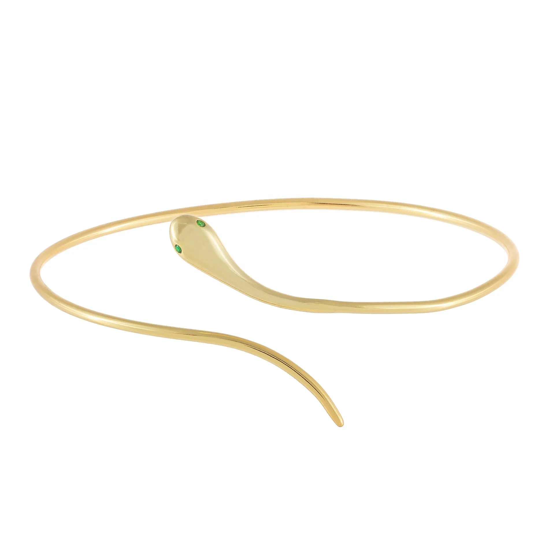 

gold plated open adjusted size wrap snake bangle bracelet, Rainbow color