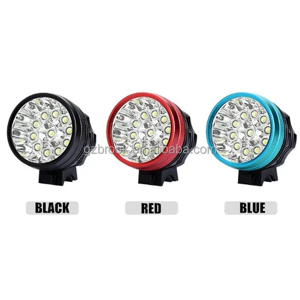 

40000LM LED 3-Mode Bike Light Bicycle light with Headlamp+Battery+Charger, Black/red/blue