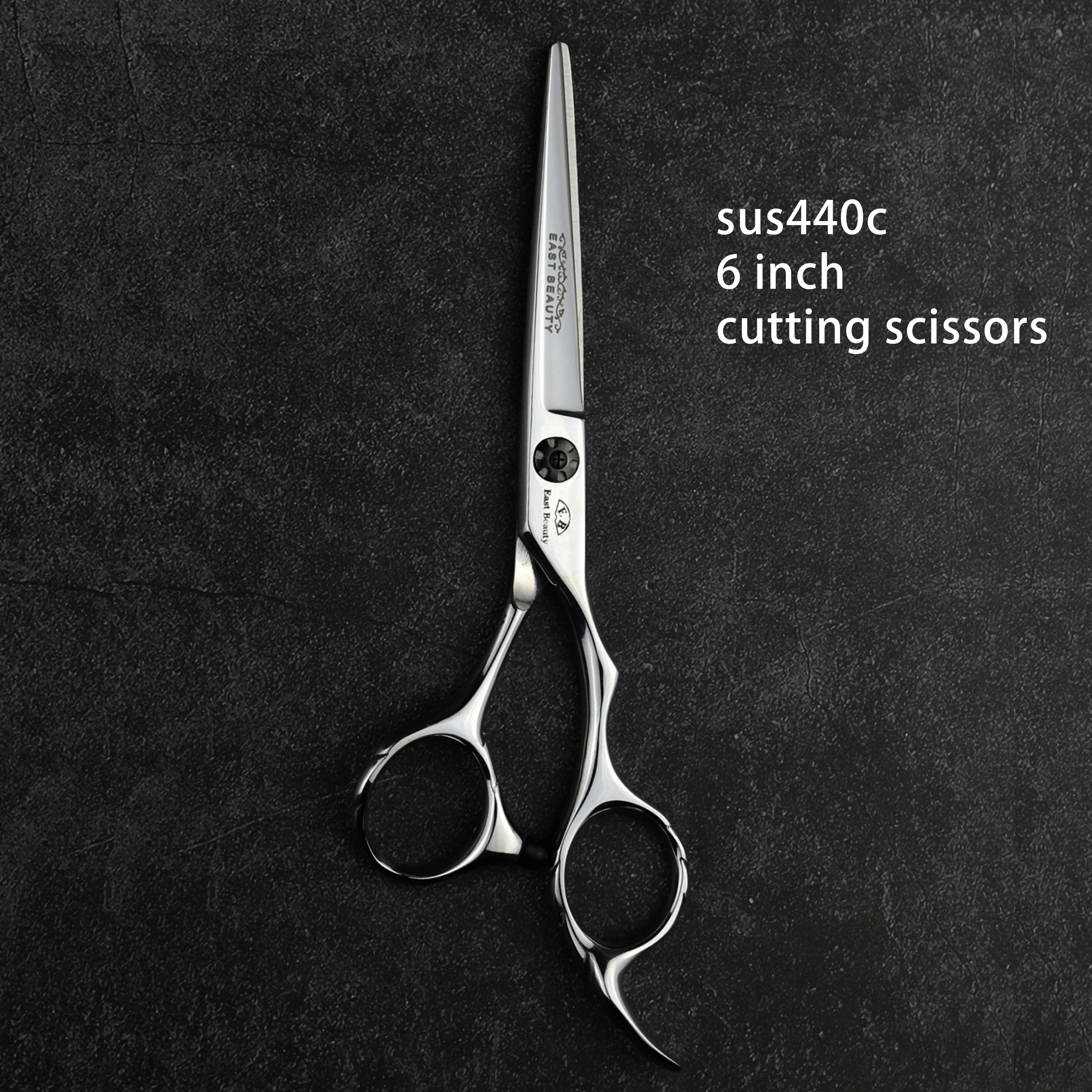 

Marigold 6 inch barber scissor hair scissors japanese steel grooming scissors kit, Silver
