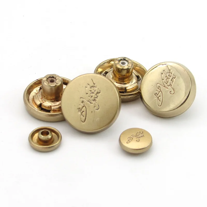 17mm Matte Gold Jeans Button Tack Buttons For Clothes - Buy Buttons For ...