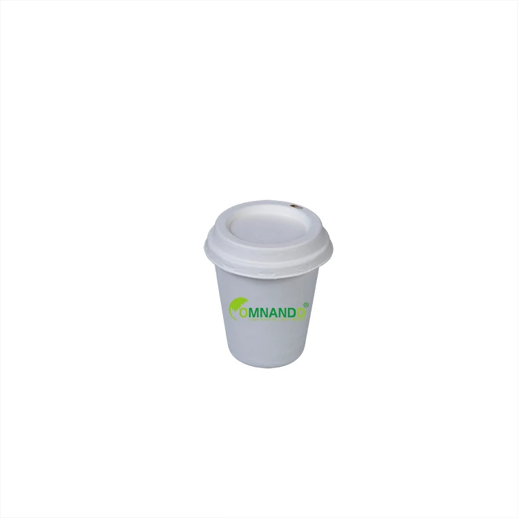 

2022 New arrival 12oz biodegradable bagasse water cup biodegradable disposable paper PLA takeaway bagasse coffee cup with lids