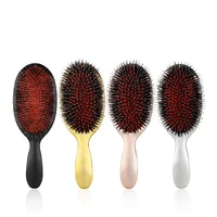 

Paddle Massage Nylon Mixed Boar Bristle Plastic Hair Brush Cushion Oval Shaped Hairbrush for beauty