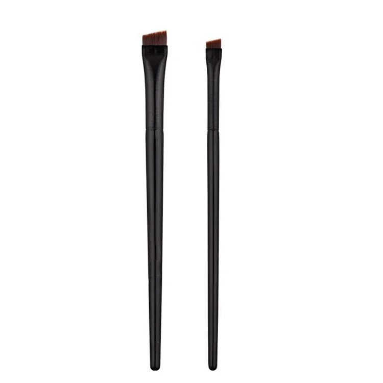 

Private Label High Quality Slanted Tinting Angled Firm Makeup Make Up Cosmetic Vegan Thin Pencil Line Flat Angel Eye Brow Brush
