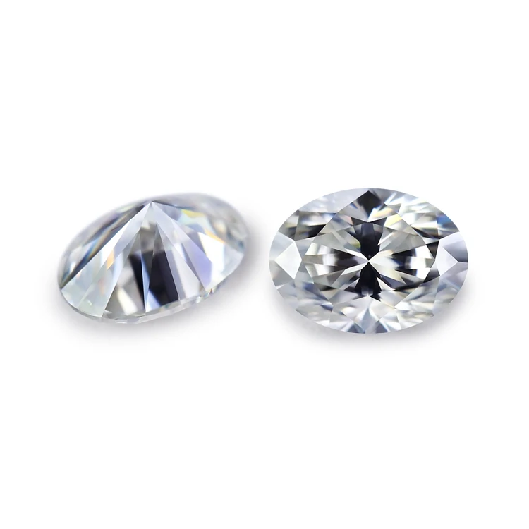 

super white D color FL VVS wholesale loose moissanite diamond oval cut moissanite, White def color