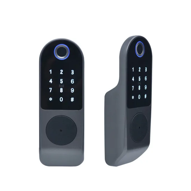 

Cable-free remote swipe card apartment security door fingerprint password lock