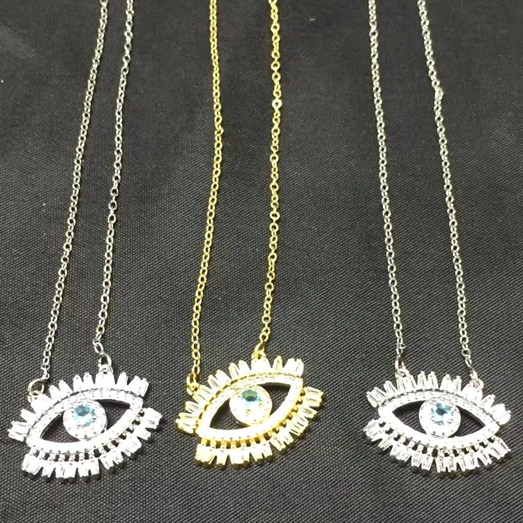 

HOT! Gold Silver Plated Pendant Wholesale Jewelry eye Design Necklace