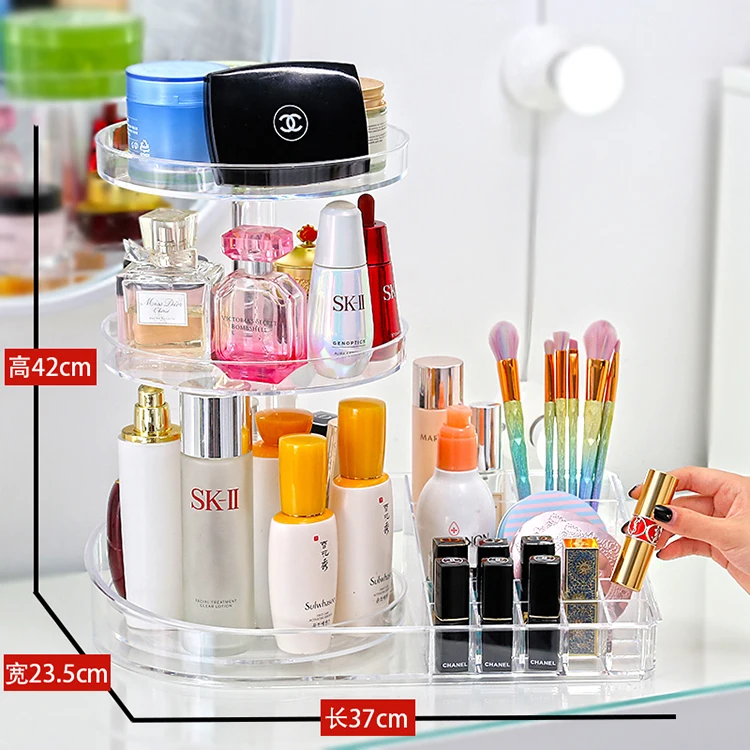 

360 Degree Rotating Luxury Acrylic cosmetic Makeup Organizer