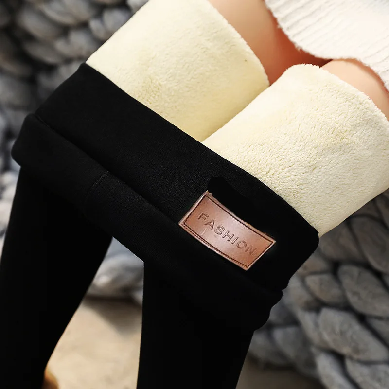 

Extra thick lamb velvet leggings winter plus velvet thickening outer wear high-waisted warm pants cotton trousers