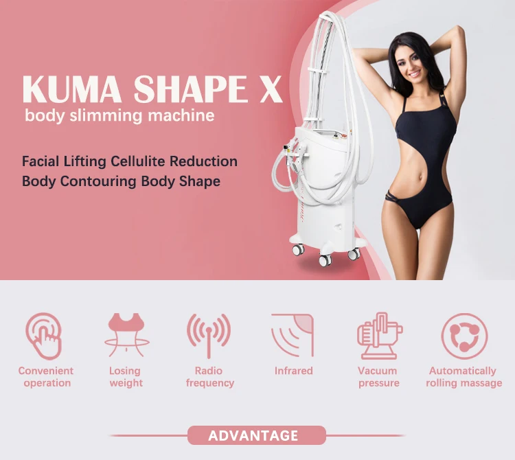 

2022 Sincoheren CE Approved Kuma Shape X RF Vacuum Roller Infrared Skin Tightening Cellulite Removal Weight Loss Machine