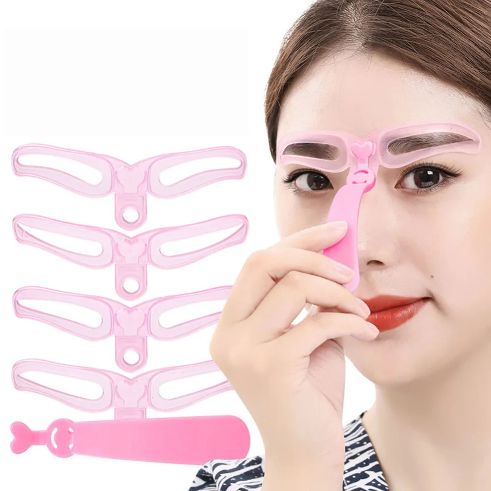 

4 Pieces in one Eyebrow Shaper Defining Stencils Makeup Tools Balance Tattoo Stencil Template