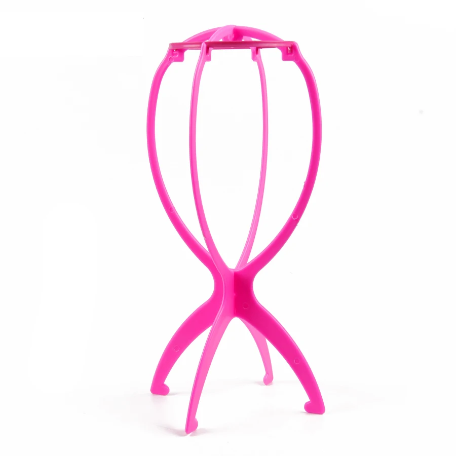 

High Quality Plastic Wig Stand For Wigs Display, Black/pink