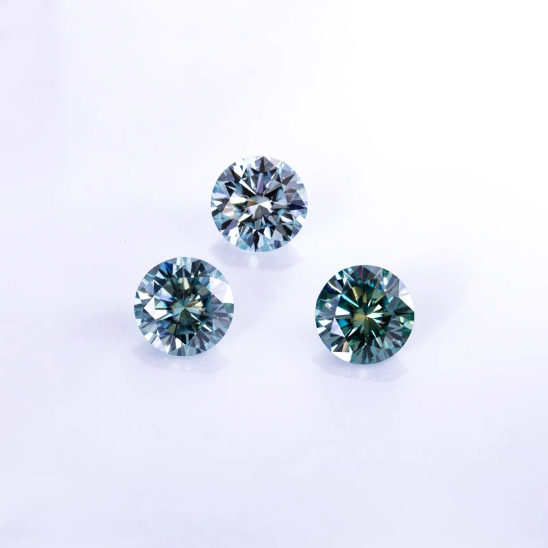 

Jewelry Decoration GRI/ GRA Best Selling Products Round Shape Light Green Lab Created Loose Diamond Moissanite Price