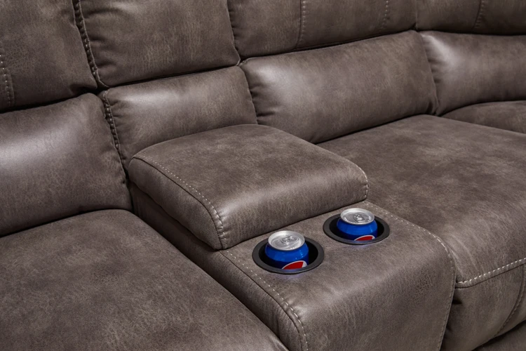 Manwah Cheers Fabric Modern Retro Sectional Furniture Corner Recliners