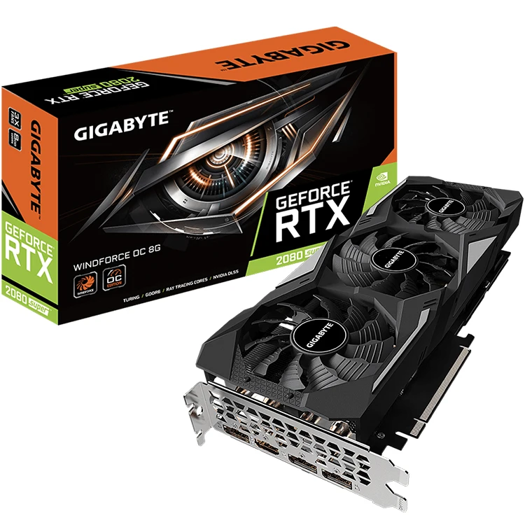 

Original GIGABYTE NVIDIA GeForce RTX2080 Super WINDFORCE OC 8G GDDR6 256-Bit Gaming Graphics Card with 1830 Mhz Core Clock