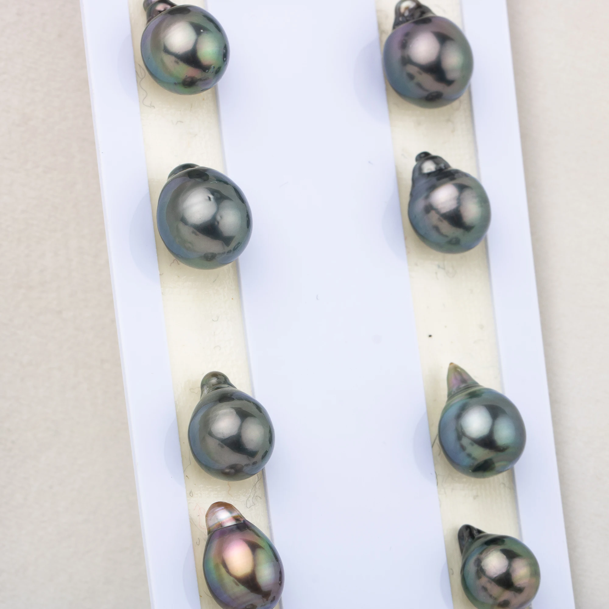 

9-13mm baroque drop shape black Tahitian seawater Pearl matched for earring High quality loose seawater pearl drop shape