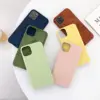 LOVEBAY Winter Use Solid Color Trilateral Cover Warm Cute Fur Plush for iPhone 11 Pro PU Protective Mobile Phone Case