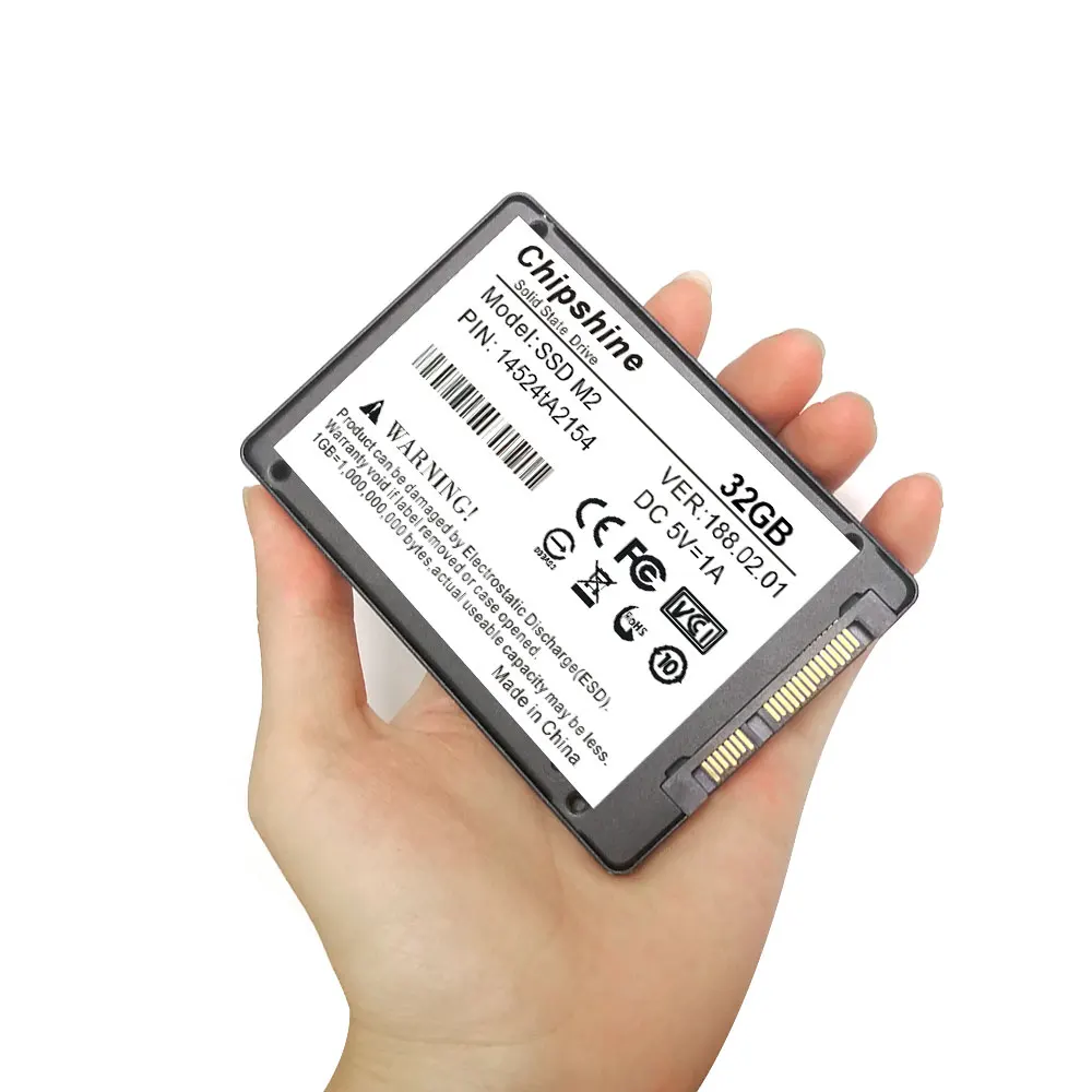 

Chipshine 2.5 sata disk write speed 380mb/s~450mb/s sata ssd 32gb, Black