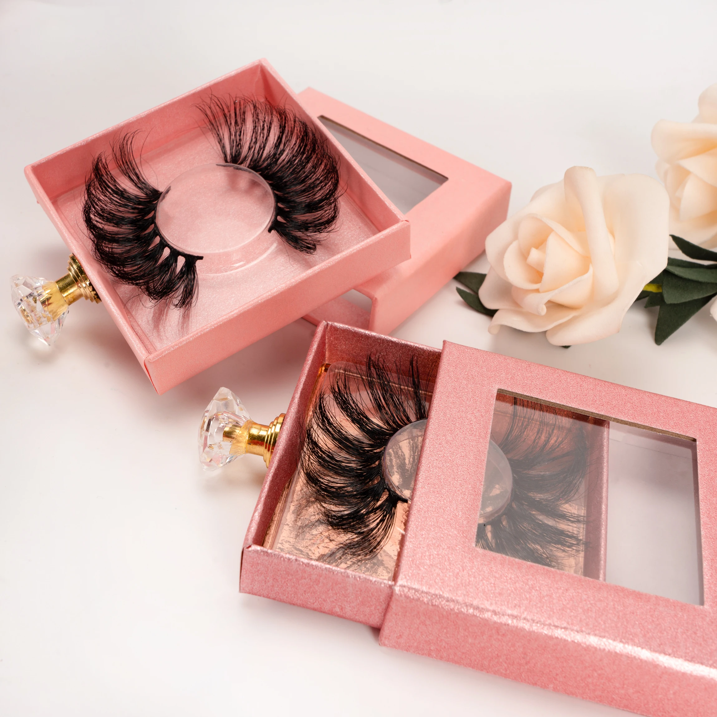 

Free 100% mink eyelashes samples wholesale case private label custom 25mm mink false eyelash packaging box vendor