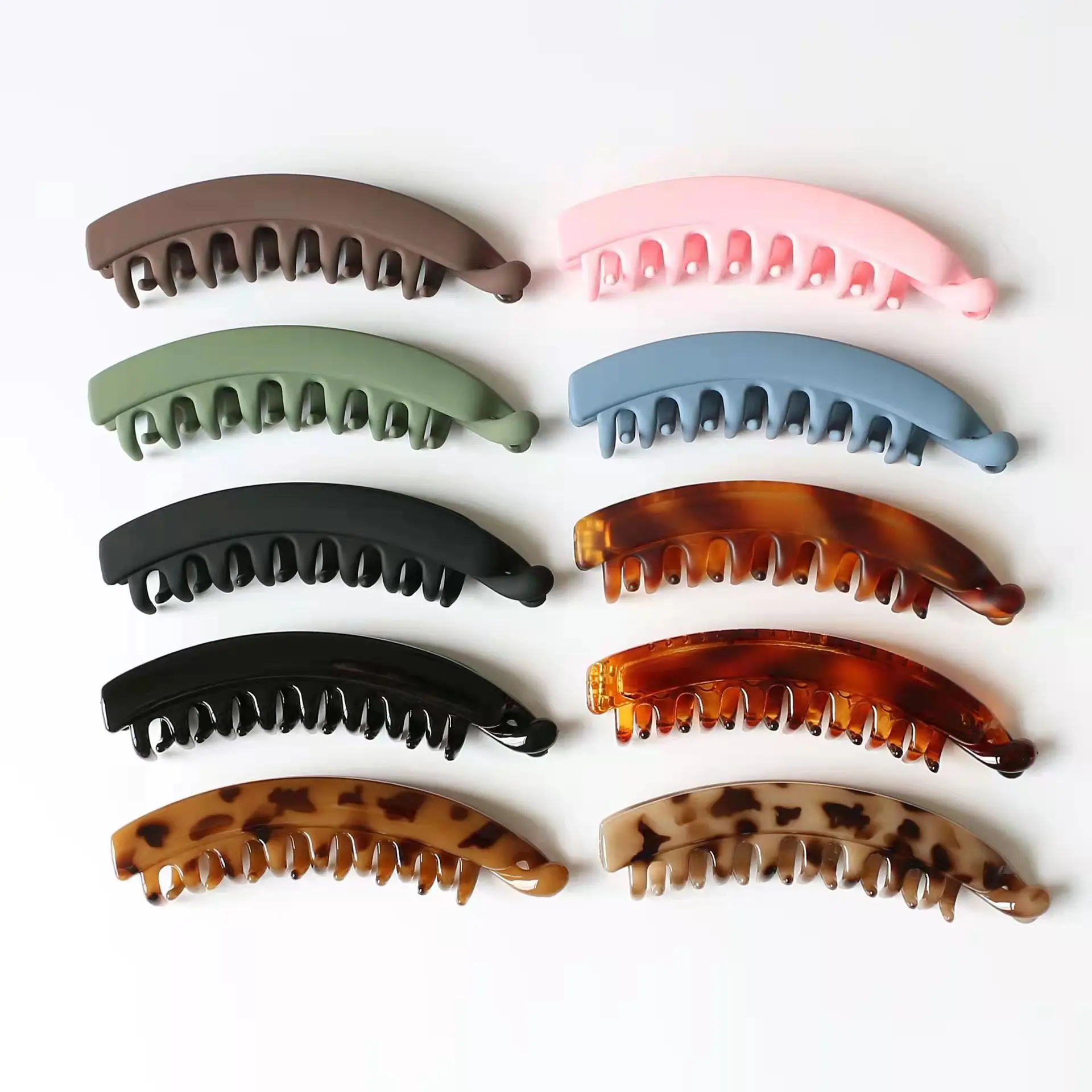 

13 cm Banana hair clips new designer matter style teeth clip for women
