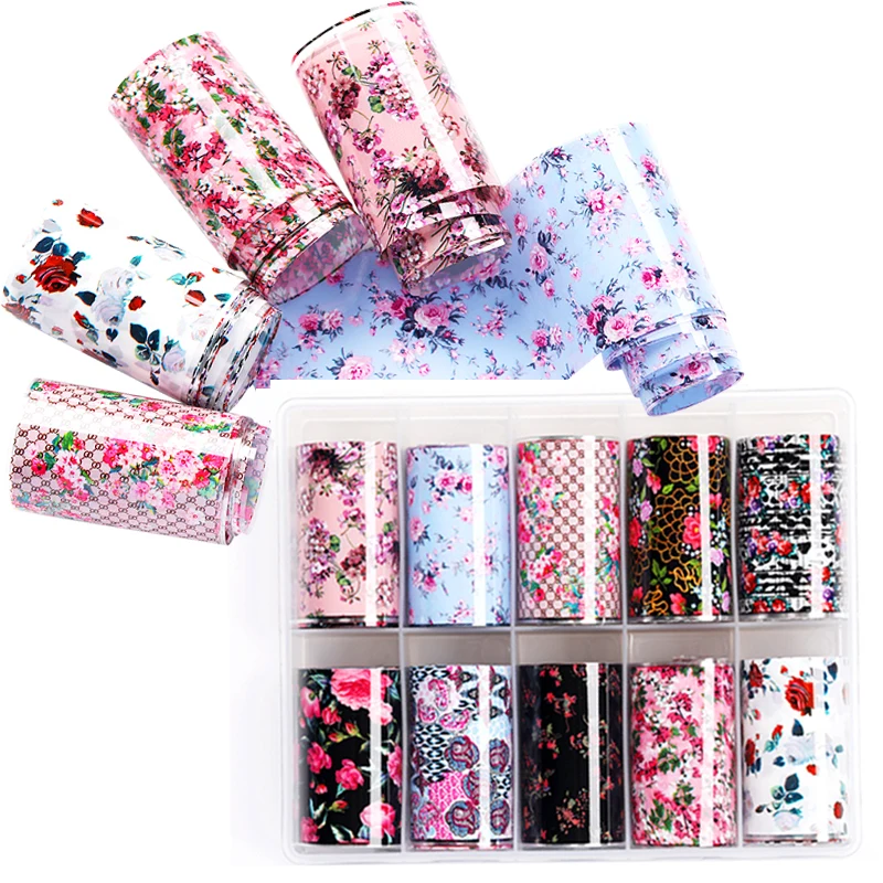 

Gorgels 2021 Transfer paper nail foils sticker kit Hot Stamping nail foils sticker