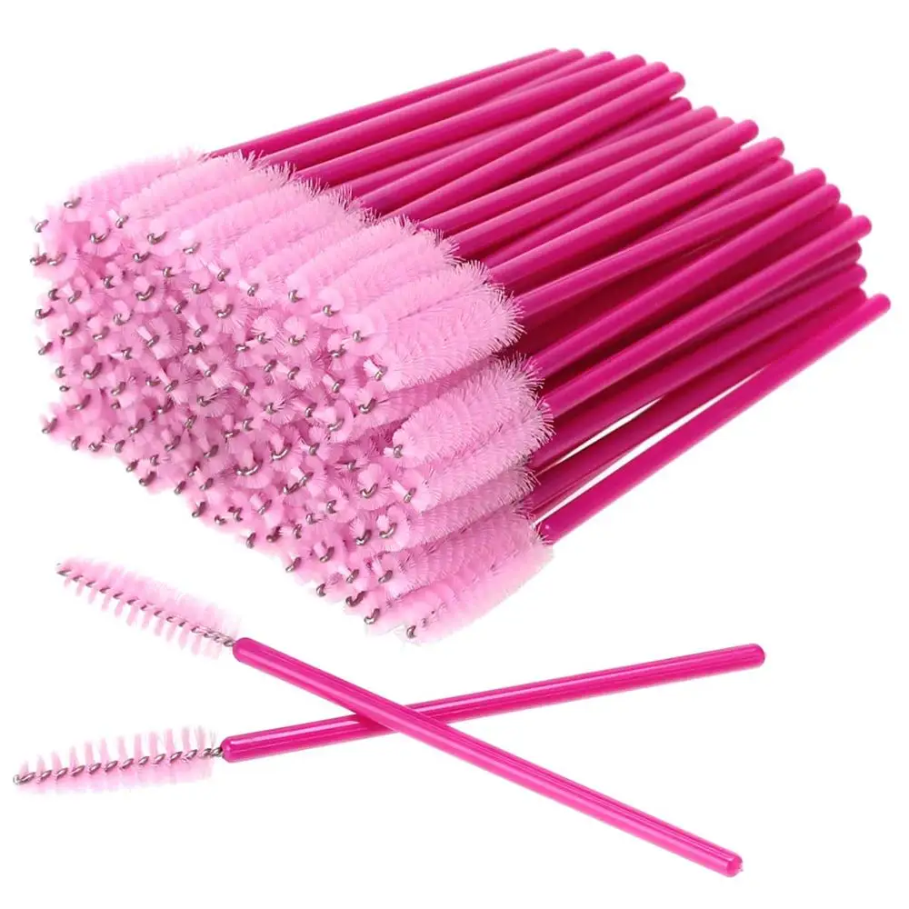 

private label lip brush for eye lashes extension lash glitter cleansing mascara brush wholesale pink