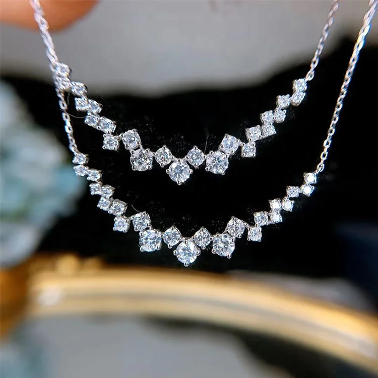 

Fashion Pendant Necklace Female Shiny Crystal Clavicle Fashion New Jewelry Party Gift