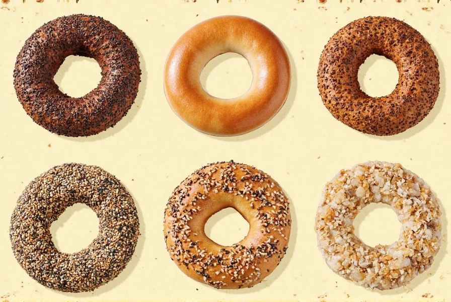 Bagel with various seeds