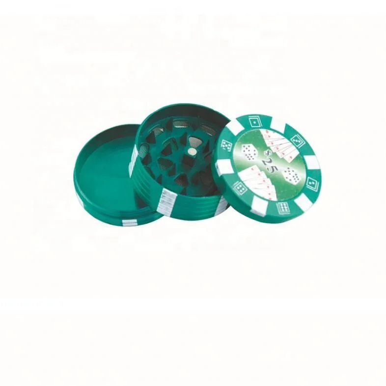 

Playing Cards 3 Part Tobacco Grinder Diameter  Zinc Alloy Metal Herb Grinder, Picture
