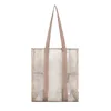 Large Reusable Portable Shopping Quick Drying Mesh Beach Toys Storage Shoulder Tote Hand bag for Family