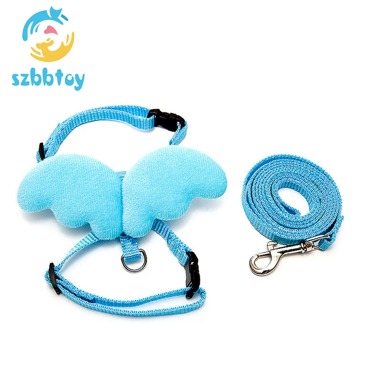 

Wholesale Cute Angel Pet Dog Leashes and Collars Puppy Cat Harness, 10colors