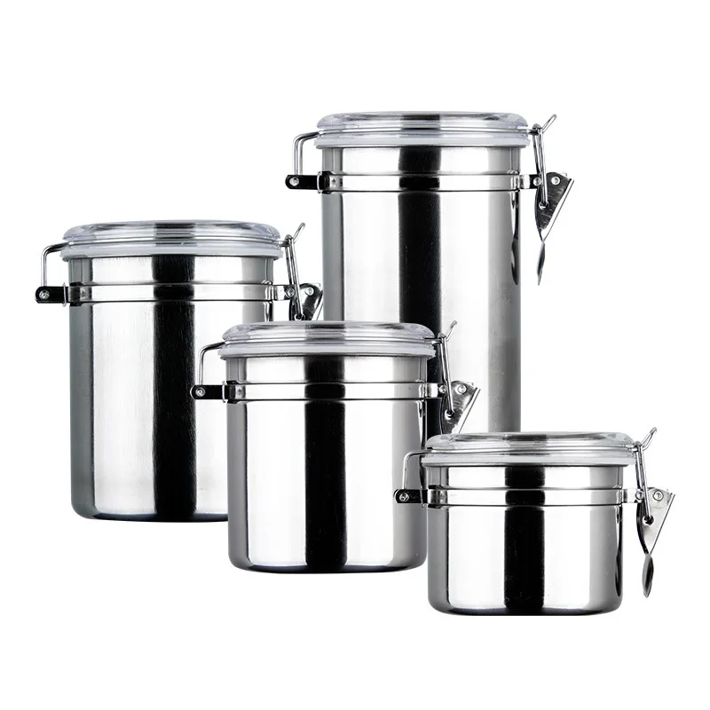 

Stainless Steel Sealed Cans Coffee Milk Powder Tea Cereals Food Storage Container