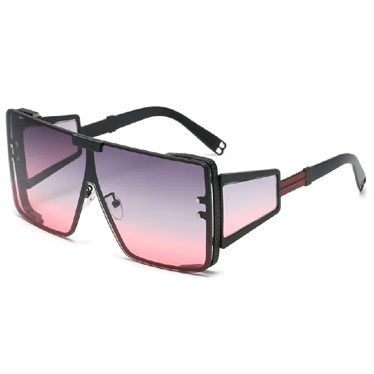 

European and American personality flat top big frame trend star same cool street shot lentes de sol, 8 colors