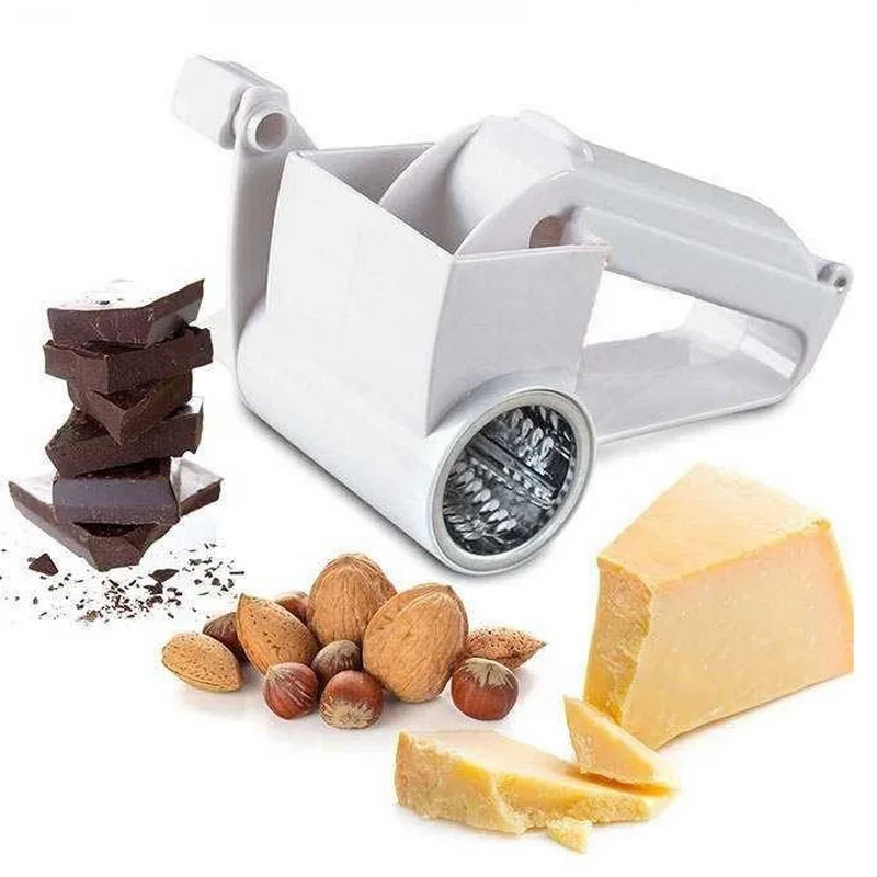 

1Pcs Whirling Cheese Grater Multipurpose Rotary Cheese & Vegetable Grater Cutter Slicer Shredder, White