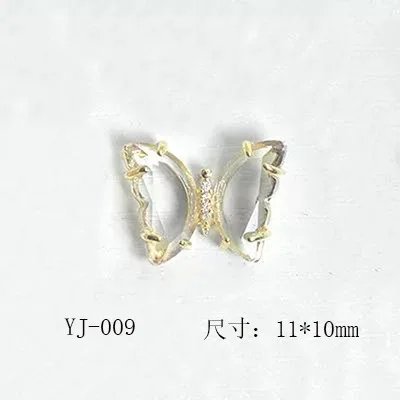 3d Butterfly Nail Art Charm Decoration Nail Art Accessories INS Three-Dimensional Crystal Butterfly Nail Art .jpg