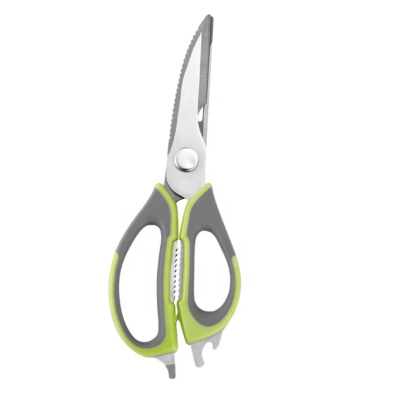 

Multifunctional Kitchen Gadgets Tools Stainless Steel Detachable Kitchen Scissors With Magnet, As photo