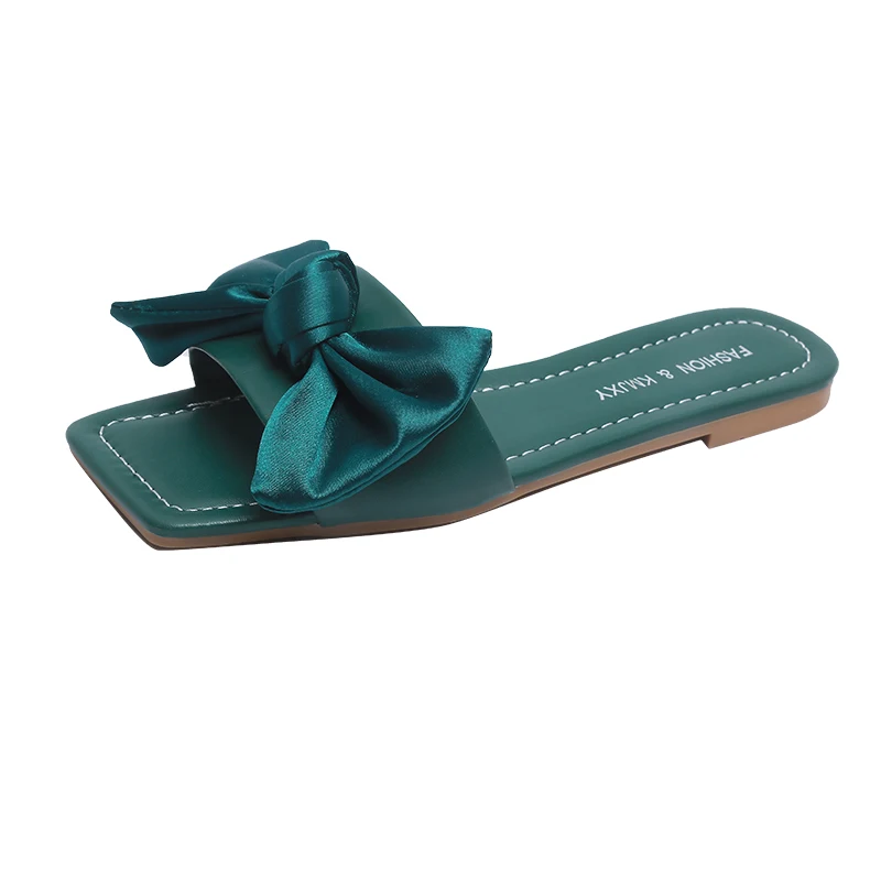 

Summer sweet butterfly flat flat with sandals women sandals wholesale slide slippers women sandals 2021, Black green red beige