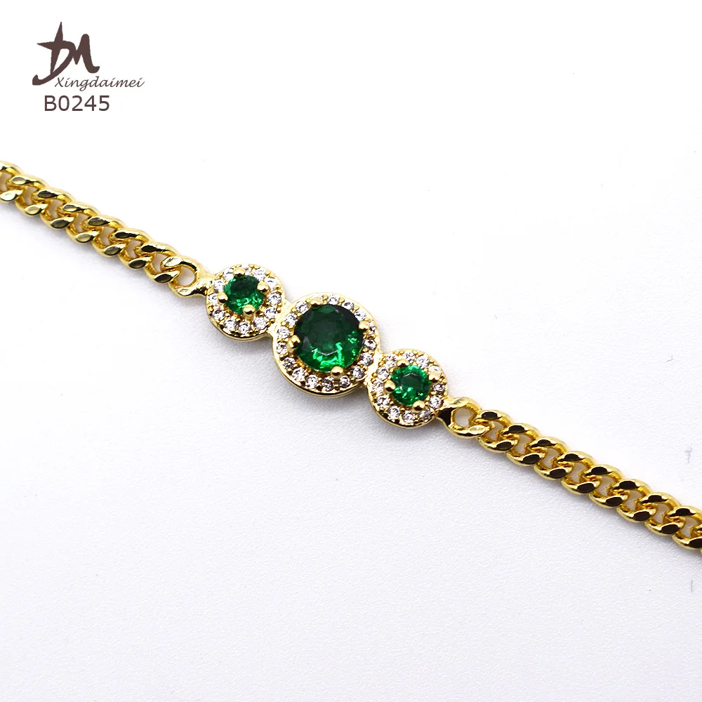 

B0245 bracelet stone new fashion design charm Zircon bracelet ankle jewelry bracelet bangles, 18k gold