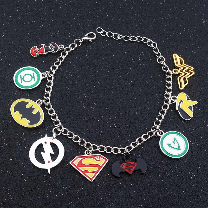 

DC Justice League Classic Figure Badge Charims Jewelry Bracelet