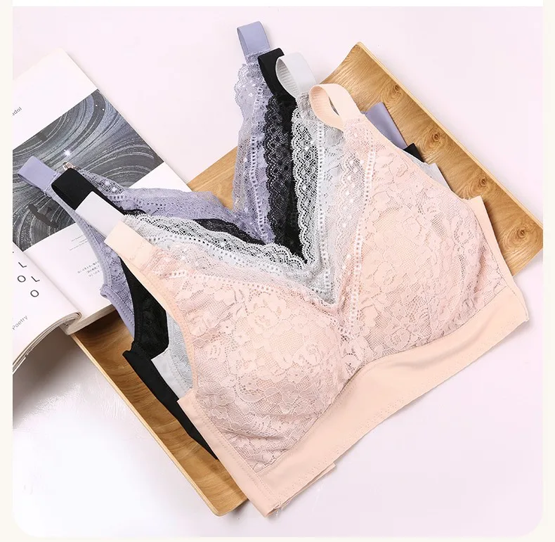 

Best Sellers Women Underwear Sexy Hot Lace Ultra-thin Lingerie Bra, As shown