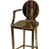 Stainless Steel Night Club Furniture High Quality Rose Gold Bar Chair Bar Furniture Set