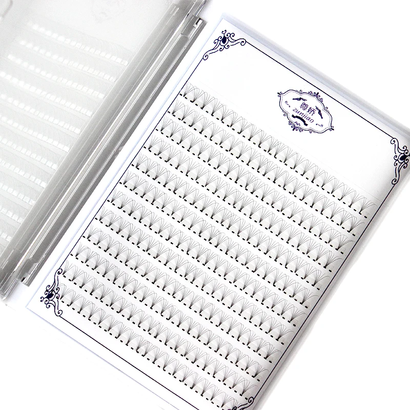 

Big tray cc curl premade eyelash extensions heat bonded 5d pre made volume fans 007, Natural black