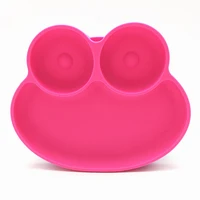 

Food Grade silicone baby suction cup mat placemat one-piece silicone baby dinner plate and bowls