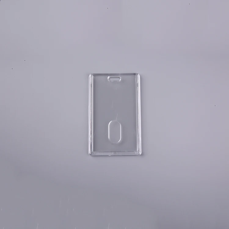 
QORI Transparent acrylic business id card holder block table retractable id card holder 
