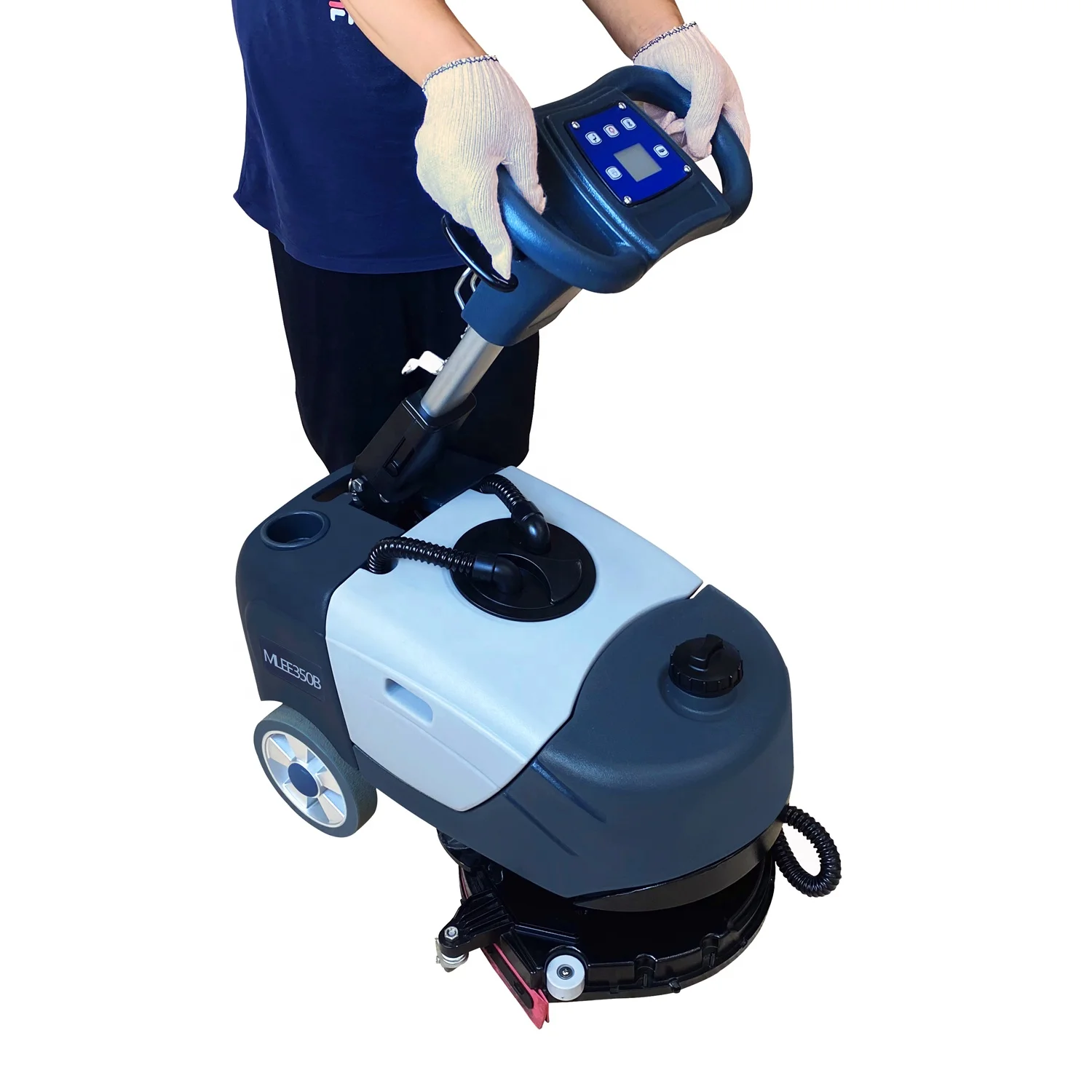 

MLEE350B 180 degree rotation Mini Floor Sweeper Fold Portable Wet Dry Floor Scrubber