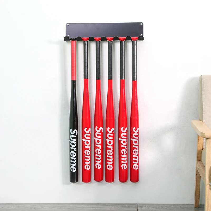 

Transynergy Industrial Style Iron Pipe Baseball Holder Wall Mounted Bat Rack Equipment Gym Rack