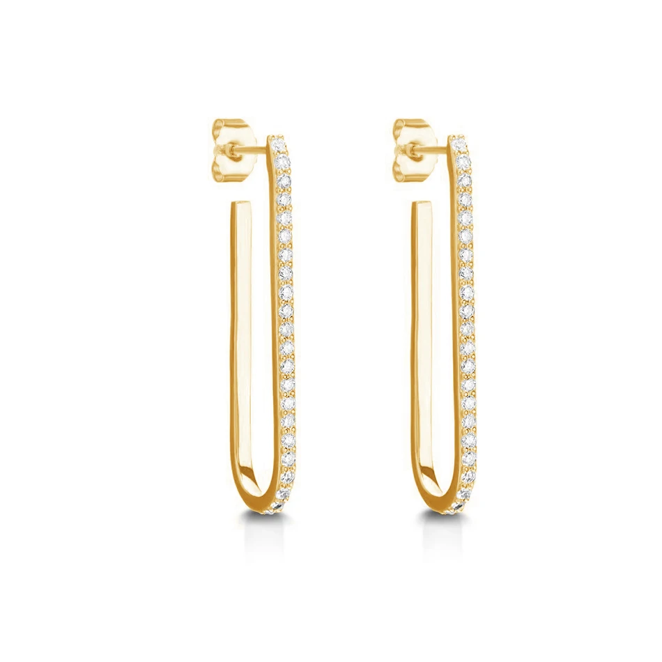 

wholesale jewellery online classic 925 sterling silver earrings fashion 18k gold vermeil pin hoop earrings